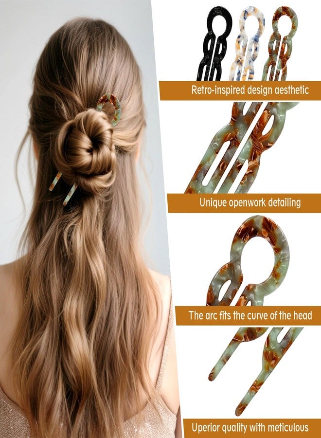 Taefuwr Lialys Hair Pin, Prestige Hair Pin,New Hair Accessories, Elegant Hair Clips for Women, Acetate Hair Clips for Thick, Suitable for All Hair Types Hair Forks (3pcs) - Image 4